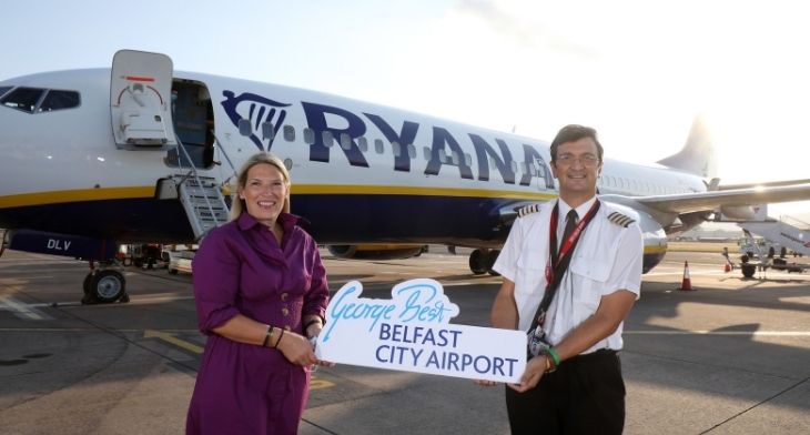 Belfast City Airport welcomes trio of Ryanair flights