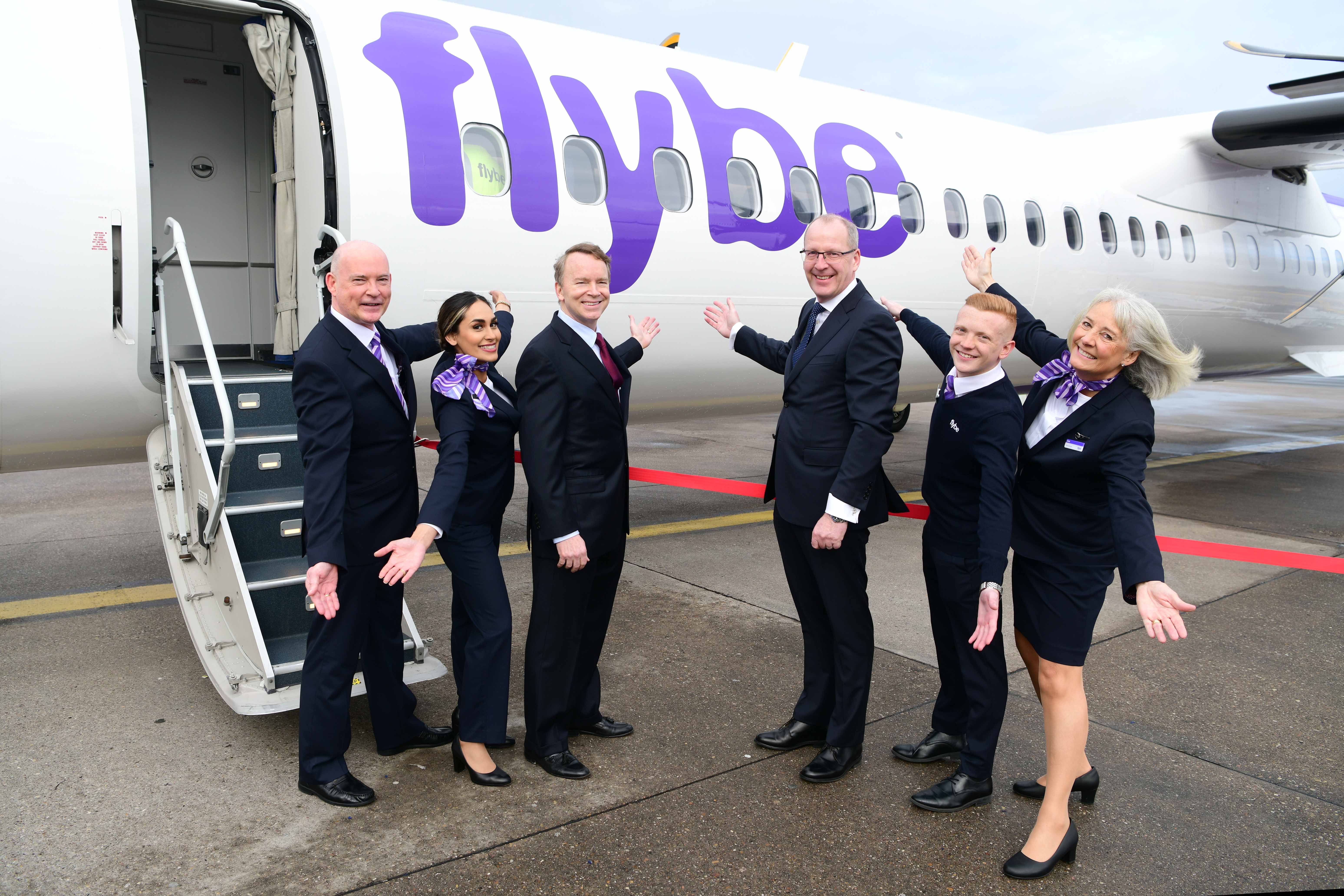 Flybe takes-off from Belfast City Airport