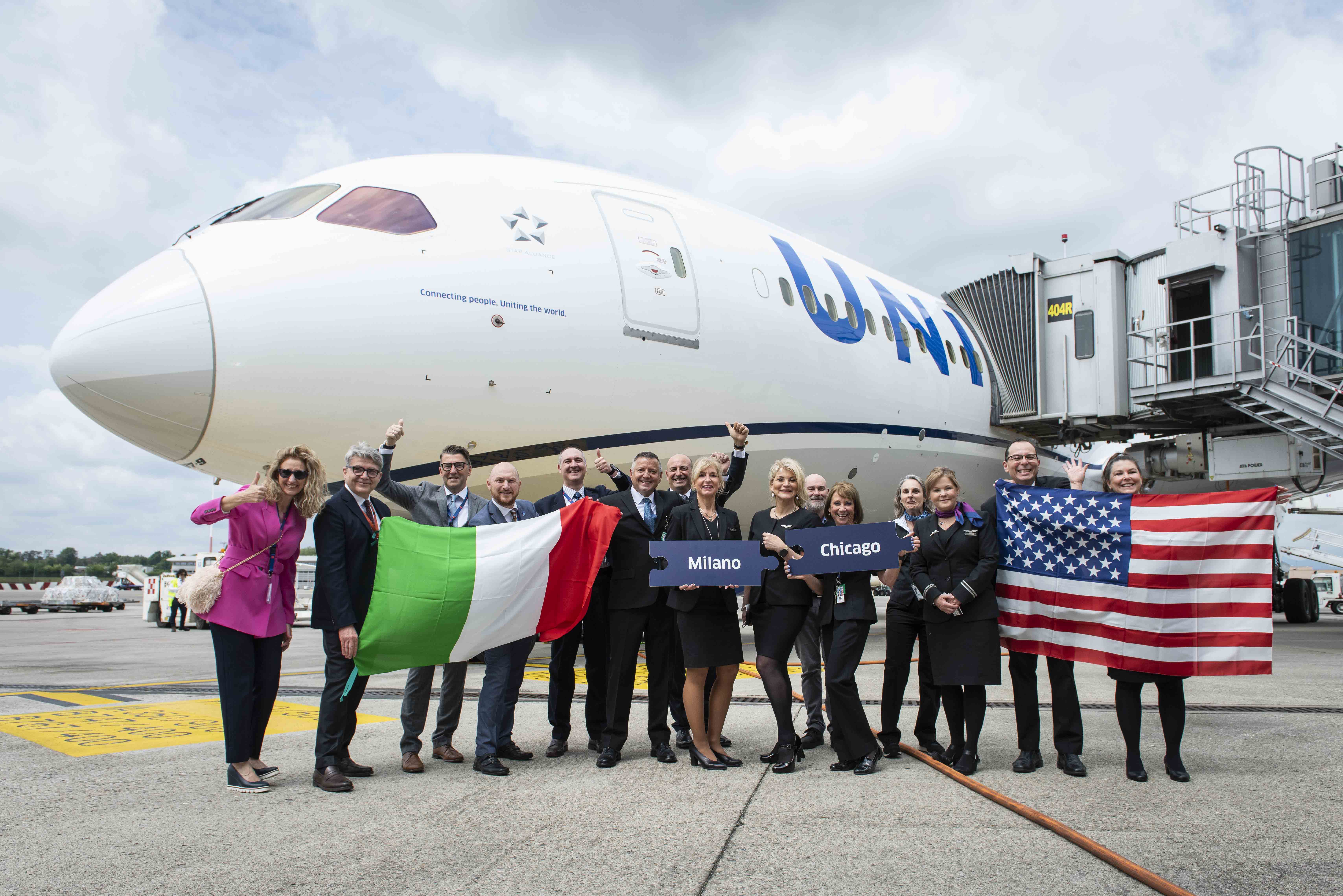 United Airlines inaugurates Milan-Chicago link
