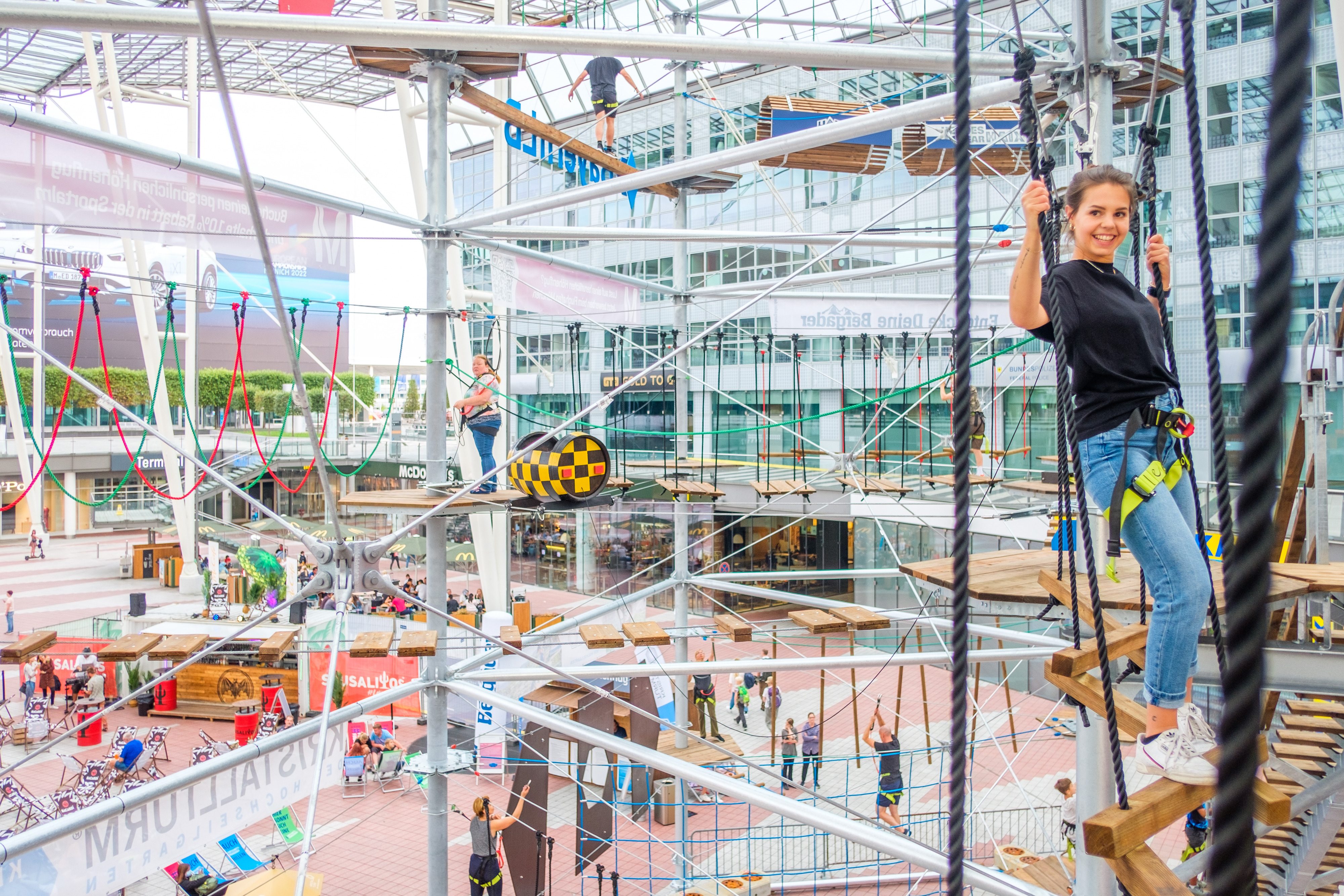 Munich Airport unveils high rope climbing experience