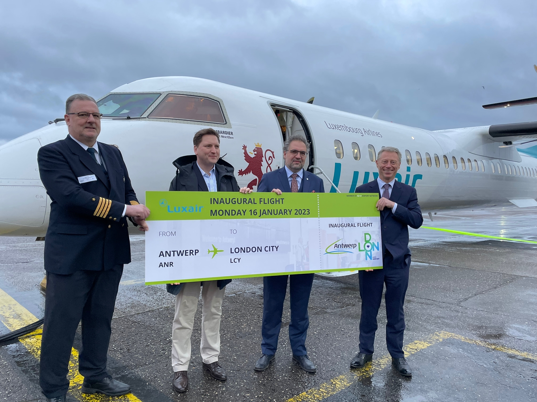 Antwerp welcomes return of direct link with Luxair to London City