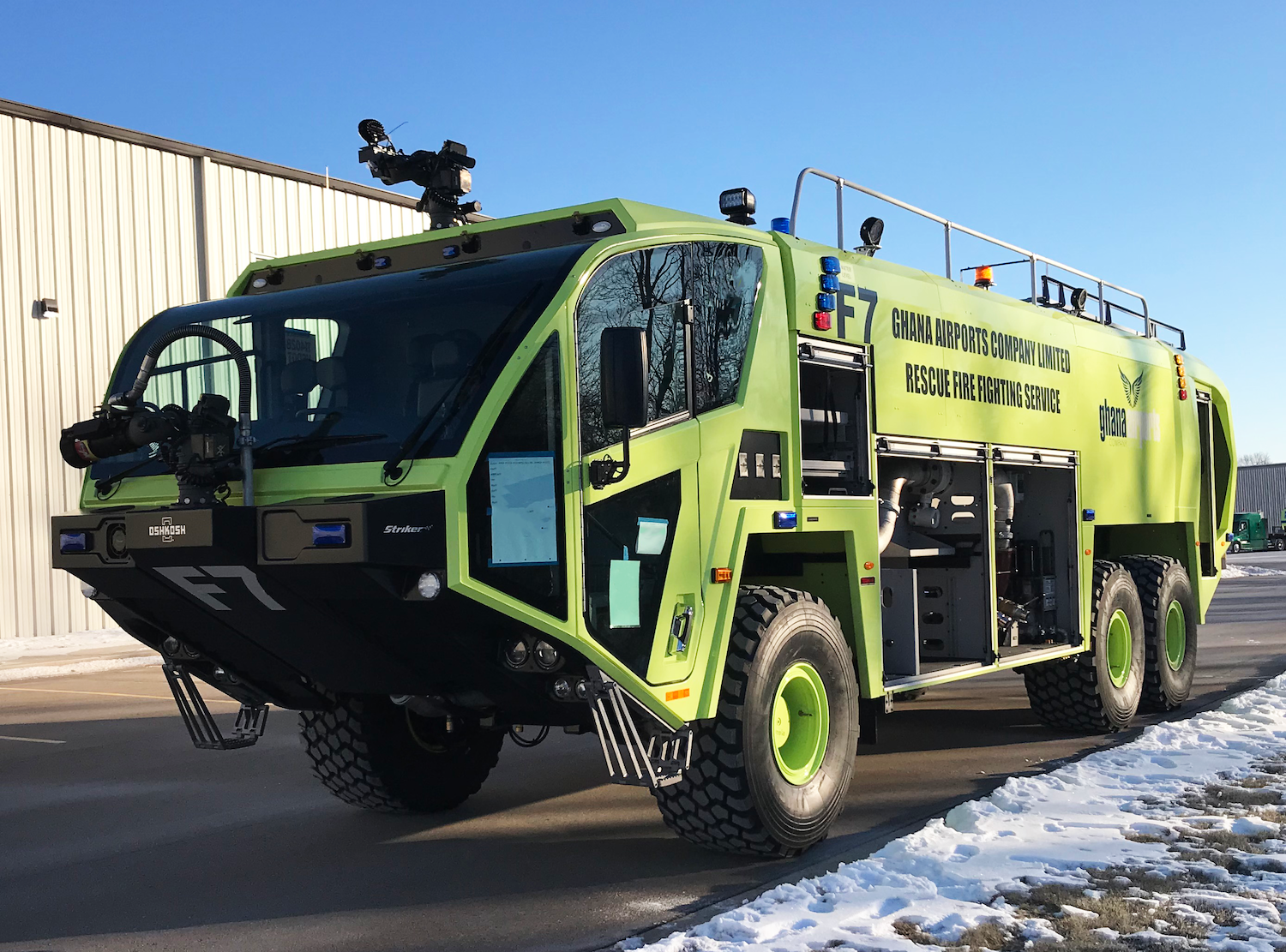 Oshkosh delivers two Striker ARFF vehicles to Kumasi and Tamale airports in Ghana