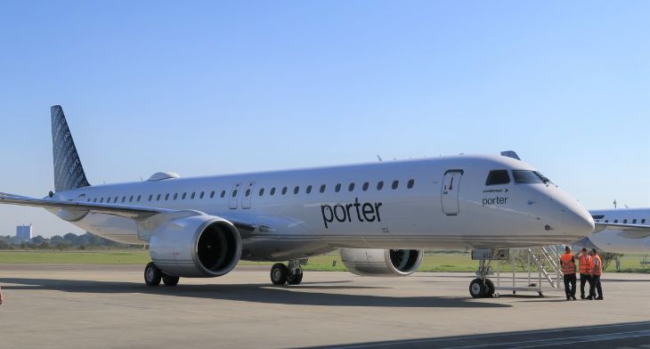 Porter Airlines’ six new Embraer E195s to operate from Canadian hubs