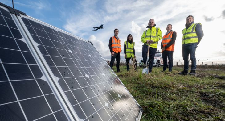 Glasgow gets to work on Scotland’s largest airport-based solar farm