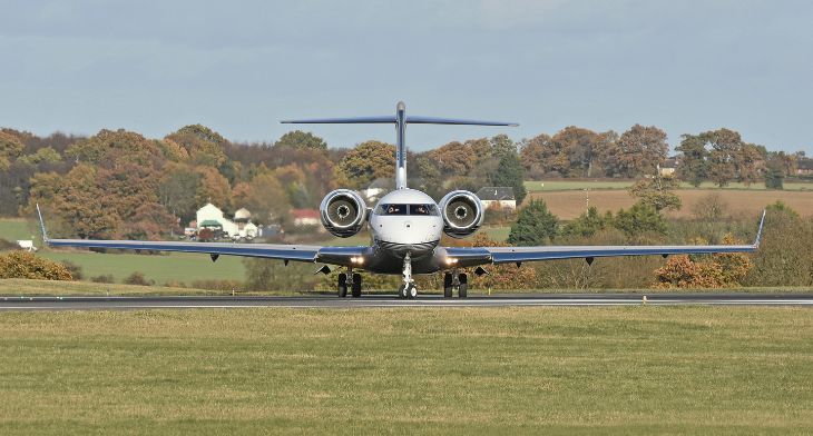 Business Jet at Luton Airport, Copyright Terence Burke